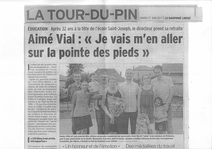 article dauphiné départ aimé vial