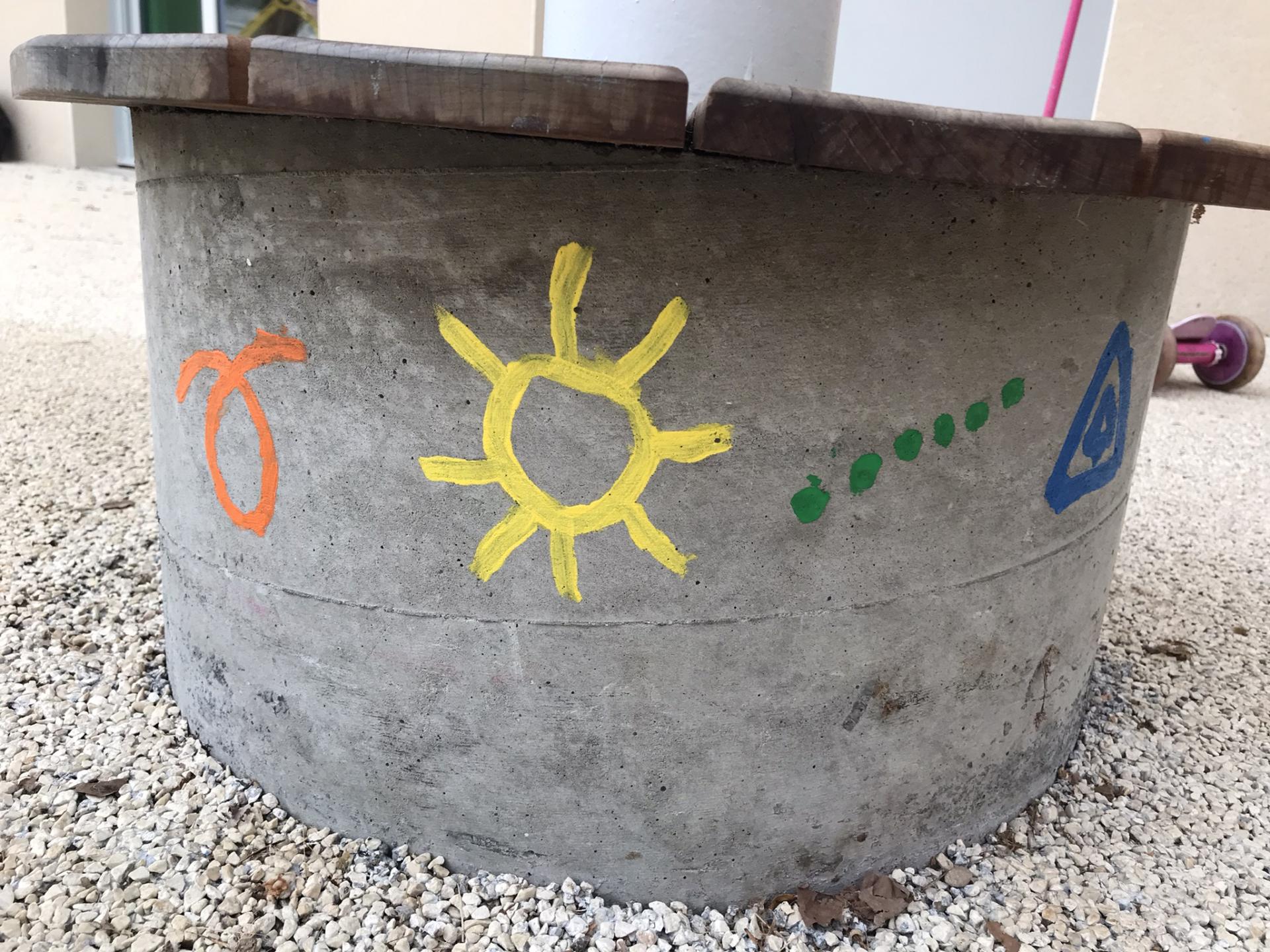 Peinture banc des copains